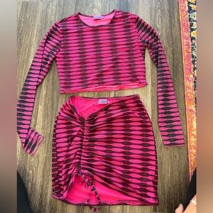 Edikted pink and black set. Size Large